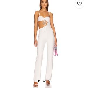 Camila coelho revolve white jumpsuit